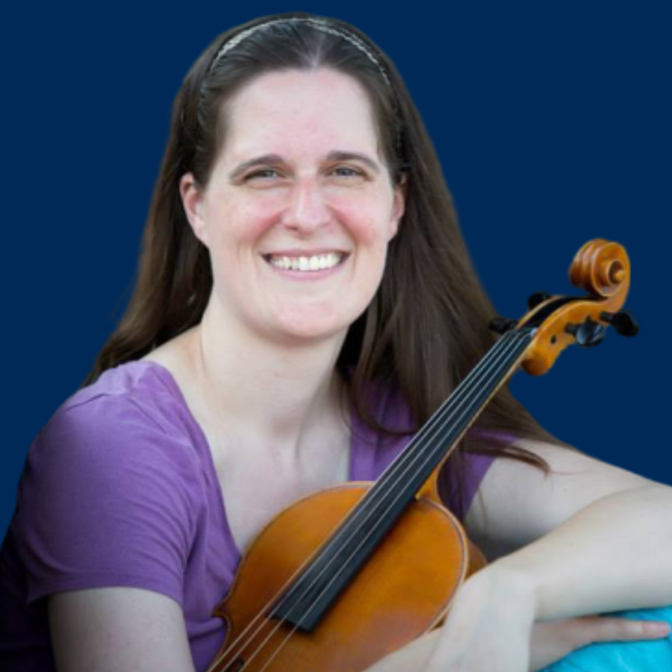 Leah Irby holding a viola